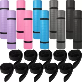 SW-THICKEXERCISEMATS-852 RIAKRUM Yoga Exercise Slip Mat Gym