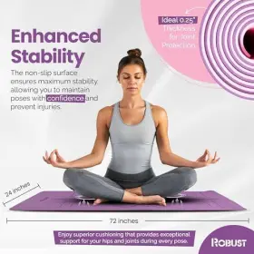 724049336042 ROBUST Yoga Mat Slip Position Lines #3