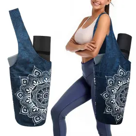 YOGA-BAG-05 SANIWU Mat Carrier Women Linen Pilates Workout