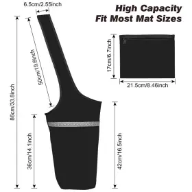 735299284984 SARHLIO Yoga Mat Bag Pocket Zipper #2