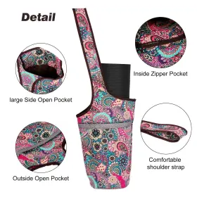 735299634291 SARHLIO Yoga Mat Bag Pocket Zipper Carrier #2