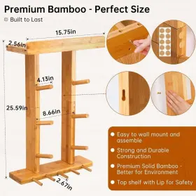 197644241460 SASREE Yoga Mat Holder Wall Mount Storage #3