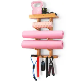 197644241460 SASREE Yoga Mat Holder Wall Mount Storage