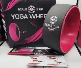 658580062217 SCALE IT UP Yoga Wheel Stretch Pain Relief Pink