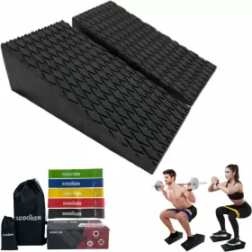 198168703854 SCOOKEN Squat Wedge Block Bands Slip Texture