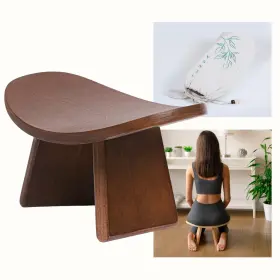 850056820202 SENSA Meditation Bench Wooden Kneeling Stool Bag