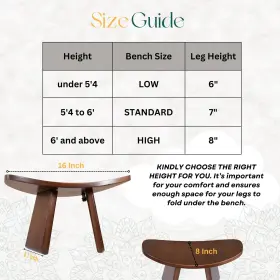 850056820233 SENSA Meditation Bench Wooden Kneeling Stool Bag #2