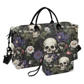 A04S24024 SENYA Skull Travel Duffle Gym Weekender Swim Bag