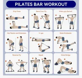 155660 SERIES 8 FITNESS Mini Pilates Aerobic Bar Resistance #3