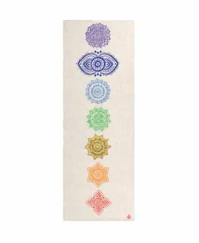 850024670211 SHAKTI WARRIOR Chakra Hemp Yoga Mat Artist Eco
