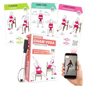 Chair-yoga SHARK FITNESS Flexies Workout Cards Seated