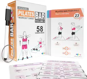 313051048021 SHARK FITNESS Pilates Bar Workout Cards Planner