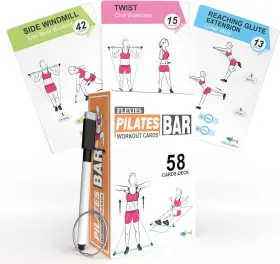 Barcards SHARK FITNESS Pilates Bar Workout Cards Exercise