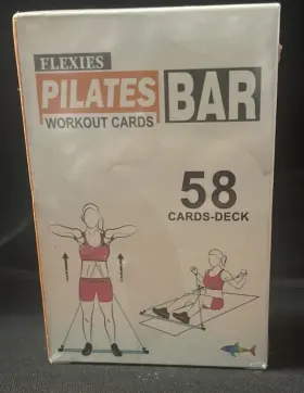 B091P18Z62 SHARK FITNESS Pilates Bar Workout Cards Exercise