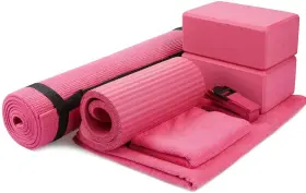 810963031207 SIGNATURE FITNESS Yoga Set Mat Strap Blocks