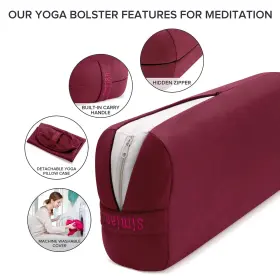 750743141187 SIMIAN Yoga Bolster Pillow Meditation Supportive #3