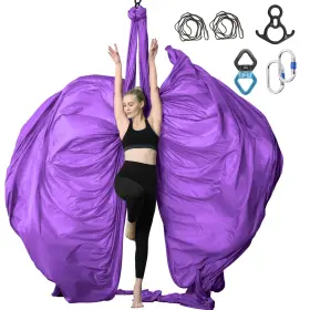 Skypharos 10.3m- 11 Yards Aerial Silks Yoga Swing Set - Hammock Kit Anti