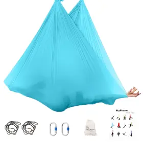 Skypharos 770240798448 5.5 Yards Aerial Silks Yoga Swing Set - Hammock Kit Anti-gravity