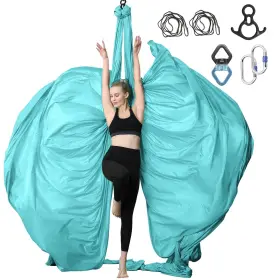 Skypharos 770824305581 11 Yards Aerial Silks Yoga Swing Set - Hammock Kit Anti-gr