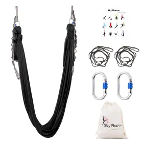 Skypharos B08jgdc2wr 5.5yd Aerial Silks Yoga Swing Set Hammock Kit Anti-gravity