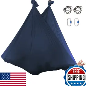 Skypharos B094qnnnvn 5.5yd Aerial Silks Yoga Swing Set - Hammock Kit Anti-gravity