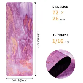 YJD-SUEDE1.5-YR02-PIN SNAKUGA Travel Yoga Mat Slip Exercise #2
