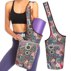 791306474243 SOOGUS Yoga Mat Bag Canvas Carriers Women Sling
