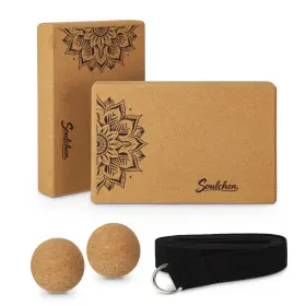 Soulchen Xln-soulchen-8749 5 Pack Yoga Accessories For Women Set Block 2 With Strap M