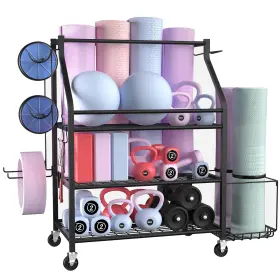 YJJ0111 SOYWEY Dumbbell Rack Stand Gym Yoga Mat Holder