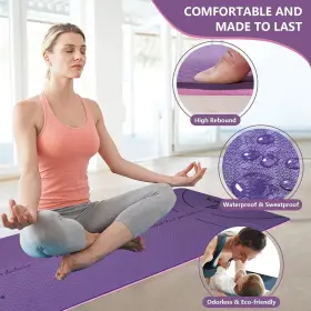 Tp-grade-mat SPORT Yoga High Density Exercise Mats Slip #2