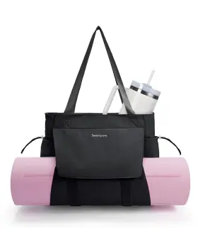 Sportsnew 0203601 Yoga Mat Bag Tote Gym Bags For Women Men With Medium Black