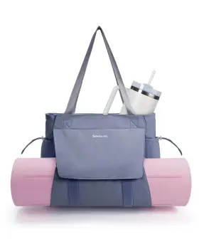 Sportsnew Us3-sn0203601gy04 Yoga Mat Bag Tote Gym Bags For Women Men With Waterproof Wet Pocket And Ho