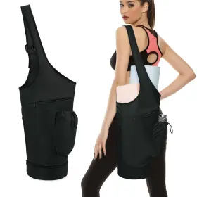 Sportsnew Us3-sn3231b Yoga Mat Bag Opening Large Carrier With Zipper Pocket And Botto