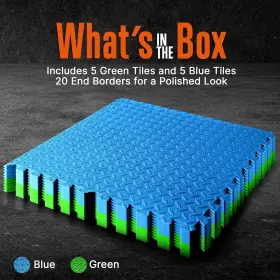 SQFT-BGR10 SQUATZ Puzzle Exercise Mat Foam Interlocking #2