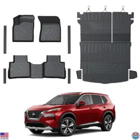 B0DLB2ZX31 STANLEY Weather Floor Mats Set Nissan Rogue Cargo
