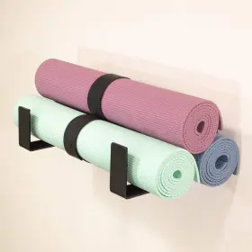 01468-YOGA STOREYOURBOARD Mat Storage Rack Foam Roller Wall