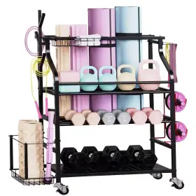 313023856838 STTORABOKS Layers Yoga Mat Storage Rack Gym