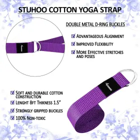 060819280005 STUHOO Yoga Block Set Strap Descriptive Book #3