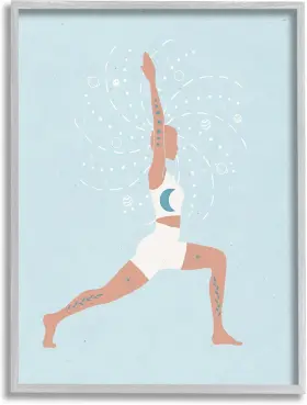 196216487282 STUPELL INDUSTRIES Yoga Crescent Moon Pose Human