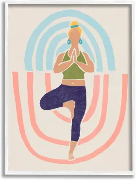 196216616491 STUPELL INDUSTRIES Minimal Yoga Exercise Person