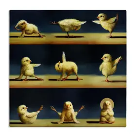 AK-440 STUPELL INDUSTRIES Yoga Chicks Stretching Farm Animals