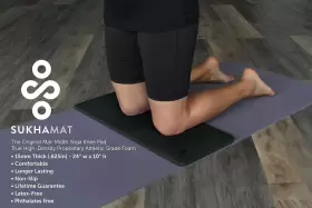 SM001BLK SUKHAMAT Yoga Knee Pad Cushion Elbows Wrists #2