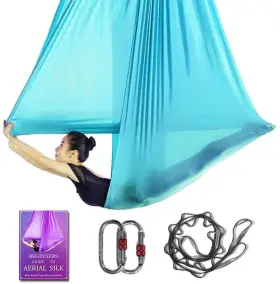 Sycyka 792057544612 Aerial Yoga Hammock L 5m W 2.8m Pilates Silk Swing Set With 2000