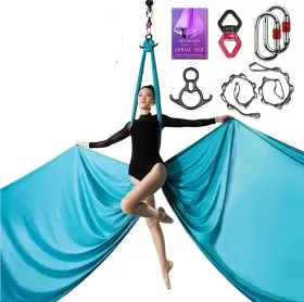 Sycyka 792057544810 Aerial Silks Deluxe Equipment Set For Yoga Hammock