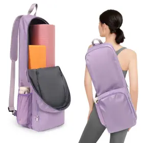 YMG001-PURPLE TANGONER Yoga Mat Bag Carrier Mesh Zipper