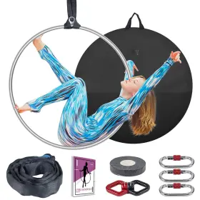 792057537201 TESLANG Aerial Hoop Lyra Set Single Point Circus