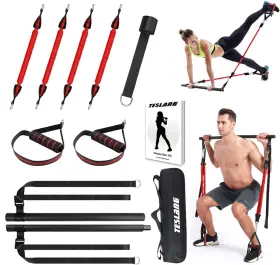 PLTB04-B4 TESLANG Pilates Bar Resistance Anti Brea Kit