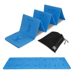 850053553585 TGU Yoga Mat Illustrated Embossed Poses Square