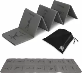 850053553615 TGU Yoga Mat Illustrated Embossed Poses Square