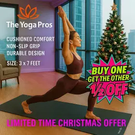 SKUJSQCDPPSPVC38VK06001V0 THE YOGA PROS Exercise Mat Feet Gym